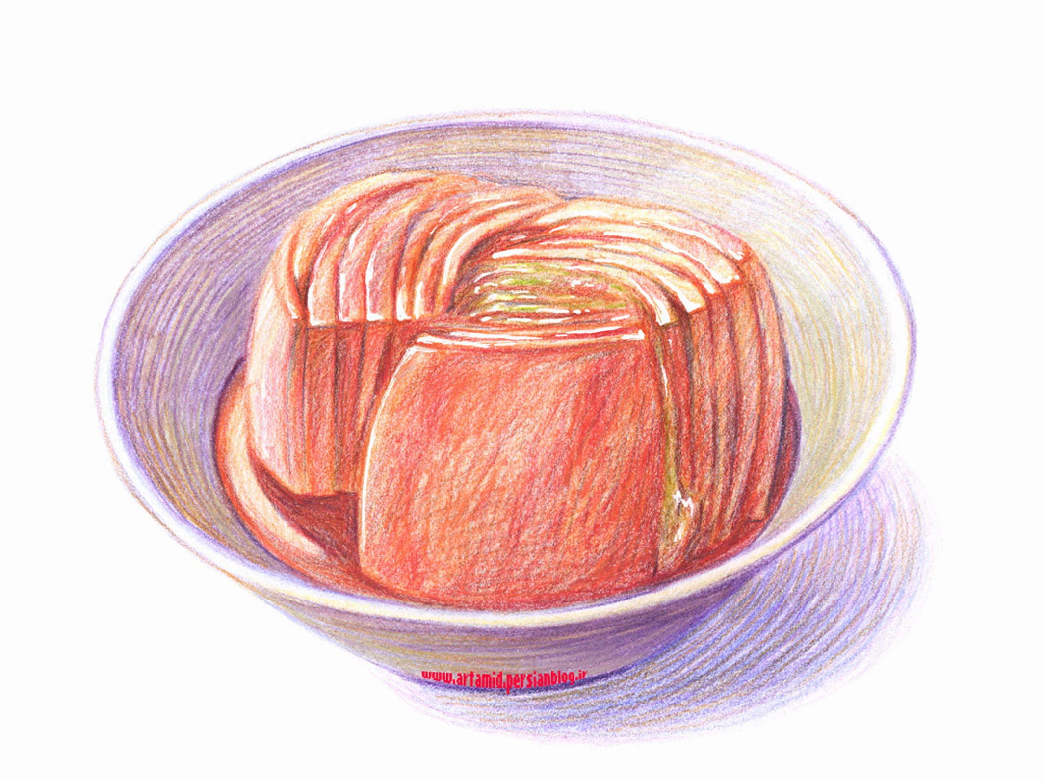Рисунки упаковки от еды цветными карандашами